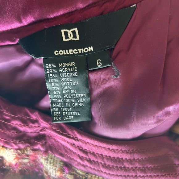 Doncaster Pink and Cream Skirt Suit Set with Textured Tweed - Silk/Mohair/Wool - Picture 6 of 6